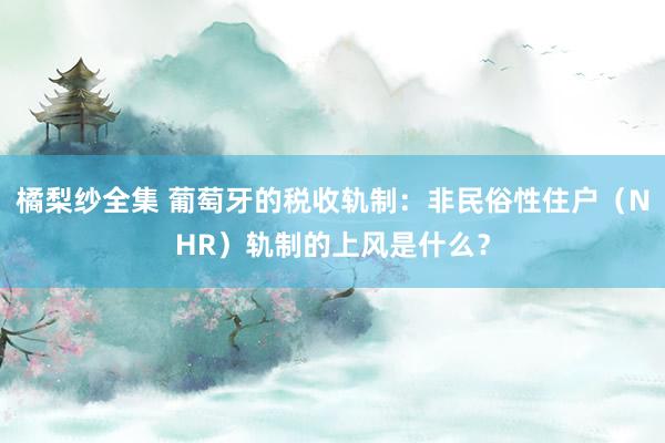 橘梨纱全集 葡萄牙的税收轨制：非民俗性住户（NHR）轨制的上风是什么？