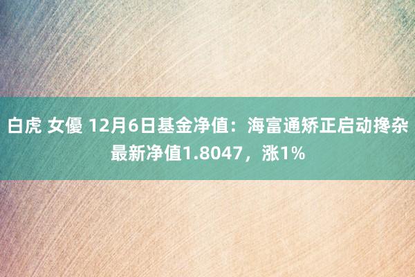 白虎 女優 12月6日基金净值：海富通矫正启动搀杂最新净值1.8047，涨1%