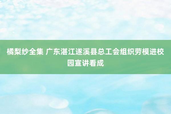 橘梨纱全集 广东湛江遂溪县总工会组织劳模进校园宣讲看成