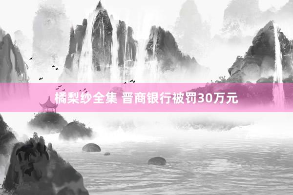 橘梨纱全集 晋商银行被罚30万元