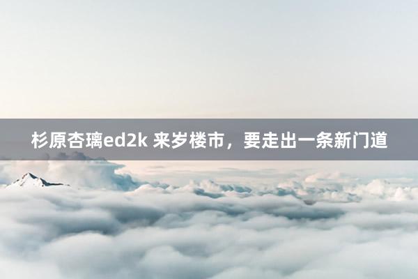 杉原杏璃ed2k 来岁楼市，要走出一条新门道