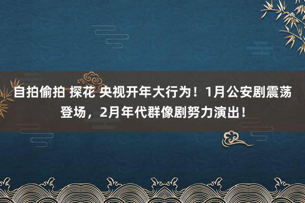 自拍偷拍 探花 央视开年大行为！1月公安剧震荡登场，2月年代群像剧努力演出！