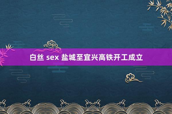 白丝 sex 盐城至宜兴高铁开工成立