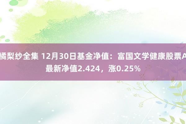 橘梨纱全集 12月30日基金净值：富国文学健康股票A最新净值2.424，涨0.25%