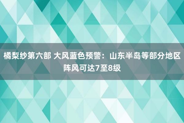 橘梨纱第六部 大风蓝色预警：山东半岛等部分地区阵风可达7至8级